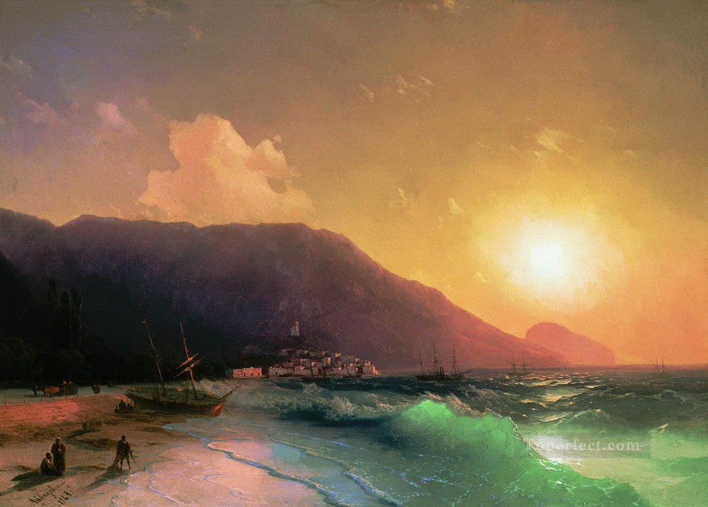 Vista al mar 1867 Romántico Ivan Aivazovsky Ruso Pintura al óleo